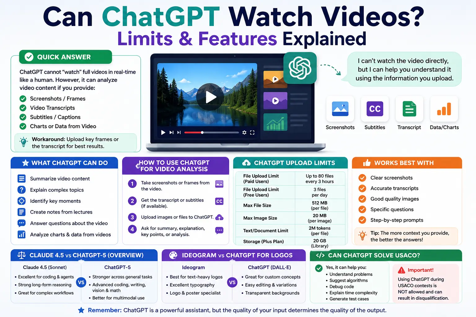 Can ChatGPT Watch Videos Limits & Features