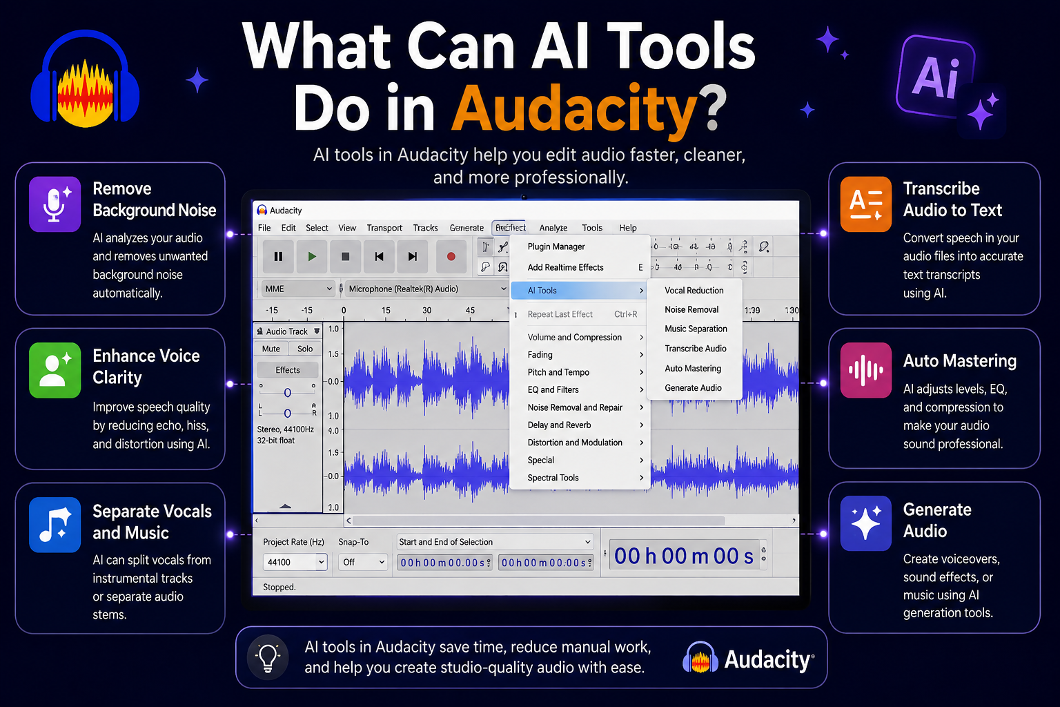 What Can AI Tools Do in Audacity?