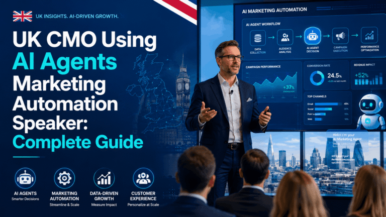 UK CMO Using AI Agents Marketing Automation Speaker Complete Guide